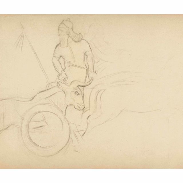 Edgar Degas — Этюд с барельефа в Хорсабаде