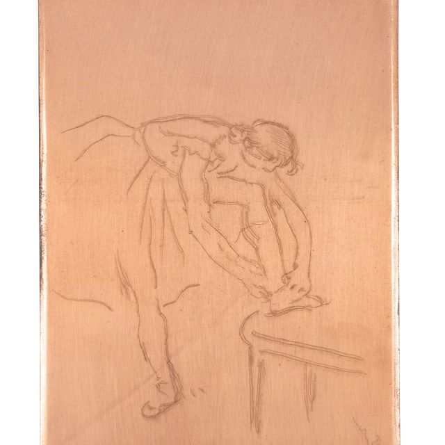 Edgar Degas — Танцовщица надевает свою туфлю