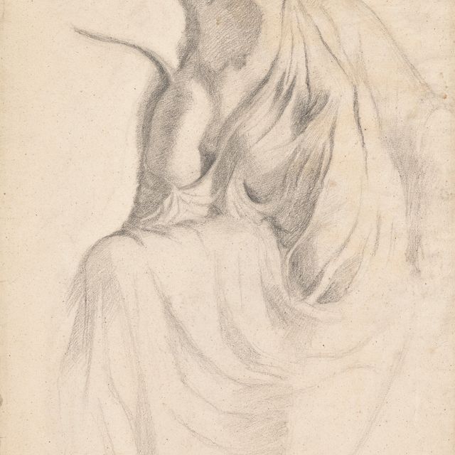 Edgar Degas — Этюд д'Апре "Нике, атташе полиции" ( прямая речь ); Академический этюд ( оборотная сторона )