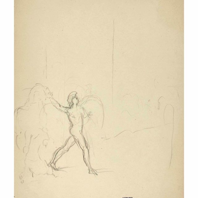Edgar Degas — Этюд для "Александра и Буцефала"