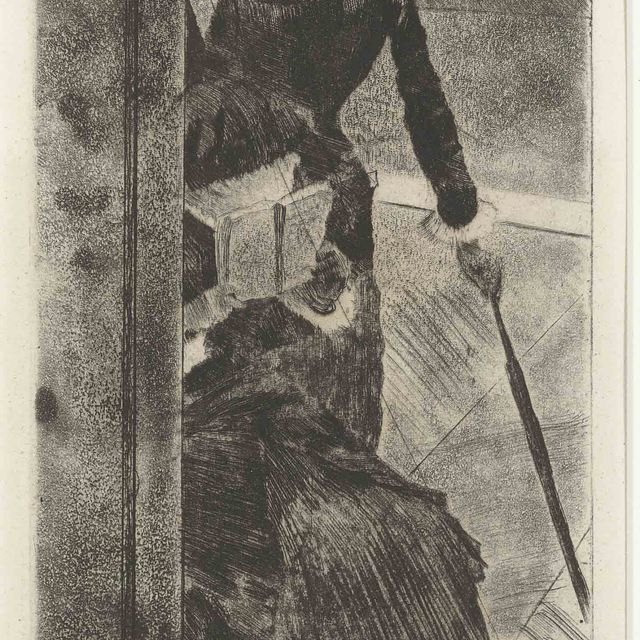 Edgar Degas — Мэри Кассат в Лувре (Дельтей, 29; Адемар и Кашен, 54; Рид и Шапиро, 52)