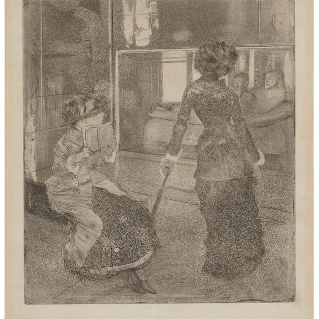 Edgar Degas — Мэри Кассат в Лувре: Этрусская галерея