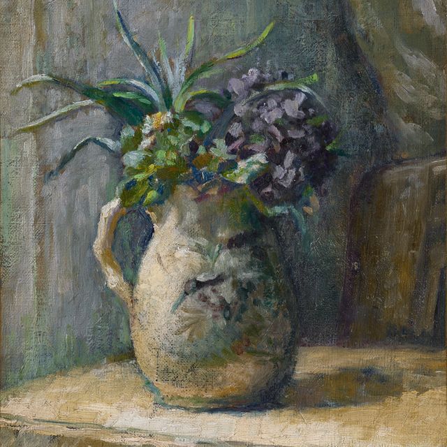 Edouard Vuillard — Букет фиалок и жонкилей в горшочке