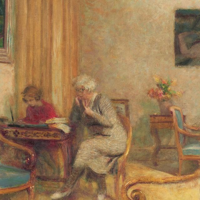Edouard Vuillard — Мадам Хессель и Лулу танцуют в маленьком салоне глины