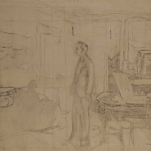 Edouard Vuillard — Портрет Боннара в ателье его сына
