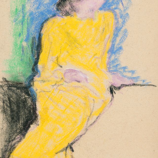 Edouard Vuillard — Женская поза в желтом халате