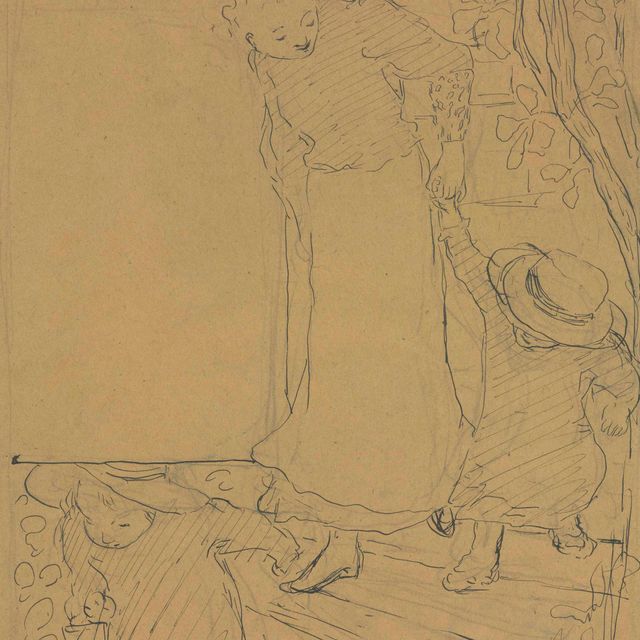 Edouard Vuillard — Женщина и дети, потомки л'эскалье