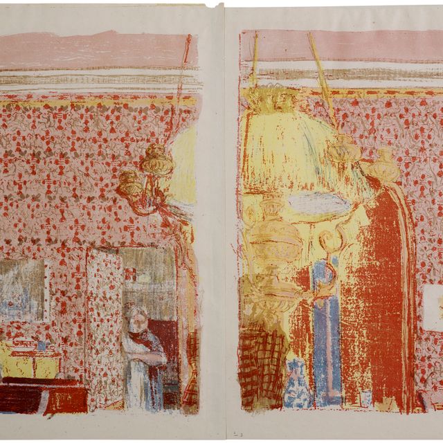 Edouard Vuillard — Интерьер с тентованными розами I и интерьер с тентованными розами II от Paysages et intérieurs