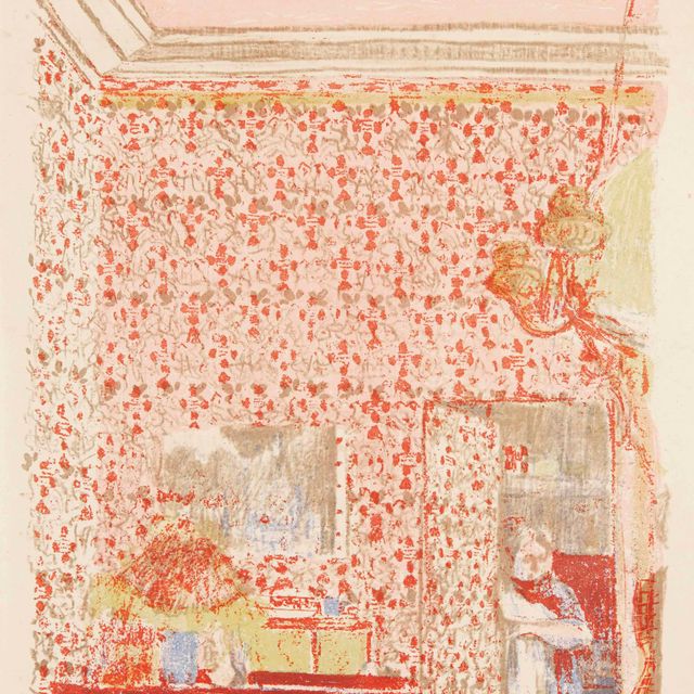 Edouard Vuillard — Интерьер из роз-шатров, от: Paysages et Intérieurs