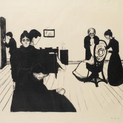 Edvard Munch — Смерть в комнате больного (W. 65)