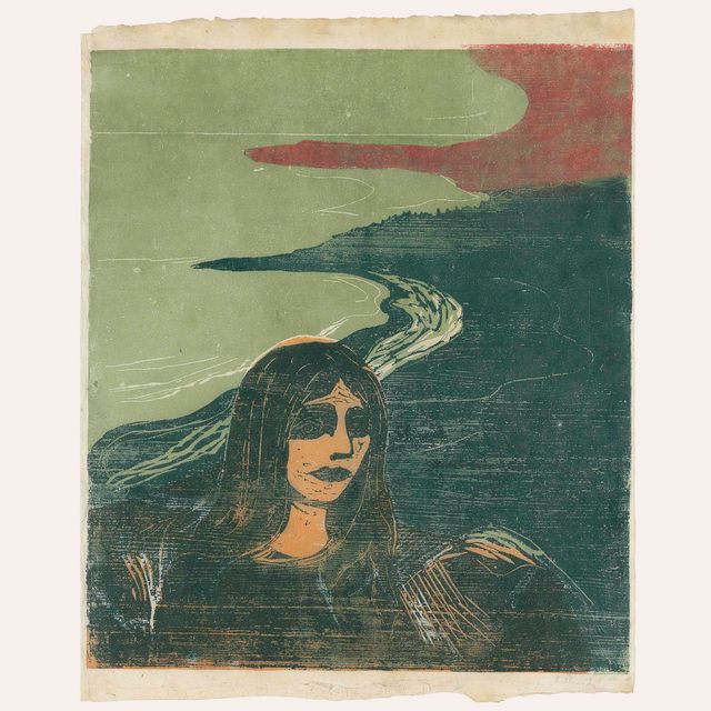 Edvard Munch — Голова женщины на берегу (щ. 129; В. 152)
