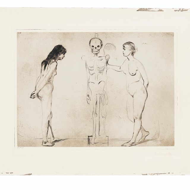 Edvard Munch — "Женщина и мужчина" (Женщины и скелет)