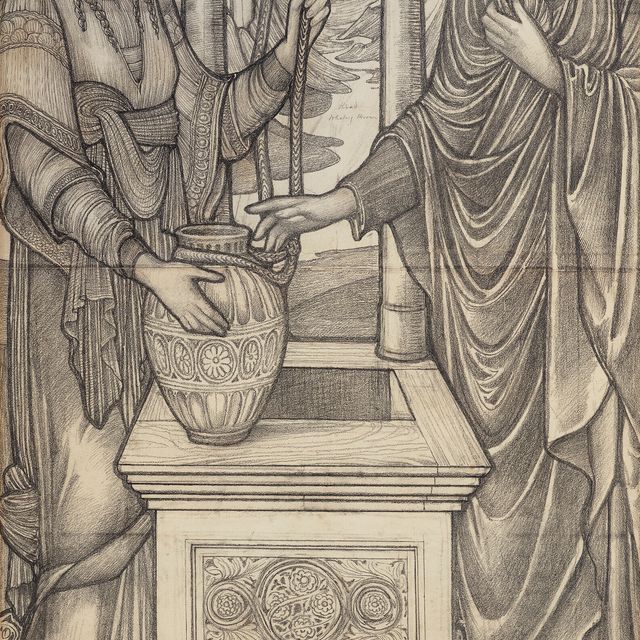 Edward Burne-Jones — Христос и женщина из Самарии у колодца