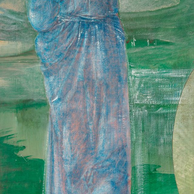 Edward Burne-Jones — Женская фигура на фоне пейзажа
