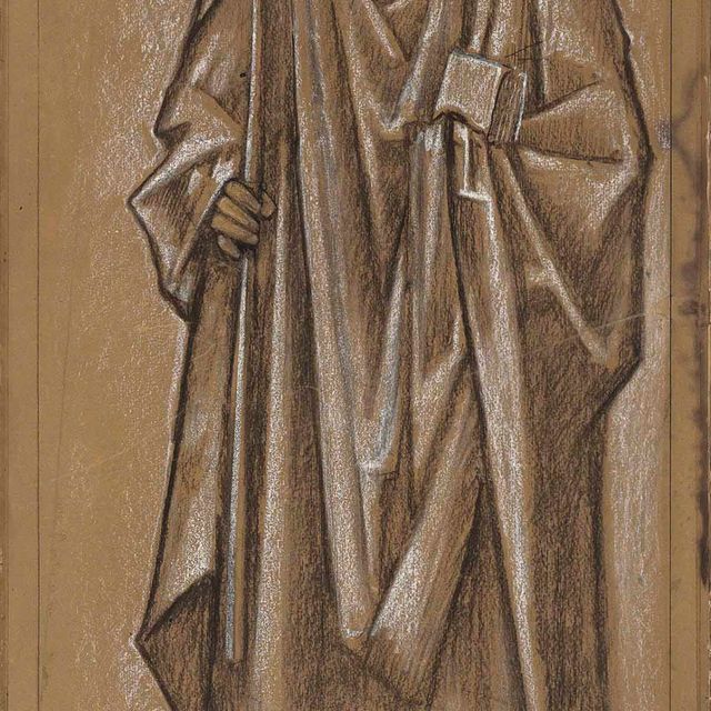 Edward Burne-Jones — Король Альфред; карикатура на окно южного трансепта церкви Святого Павла, Мортон, Гейнсборо