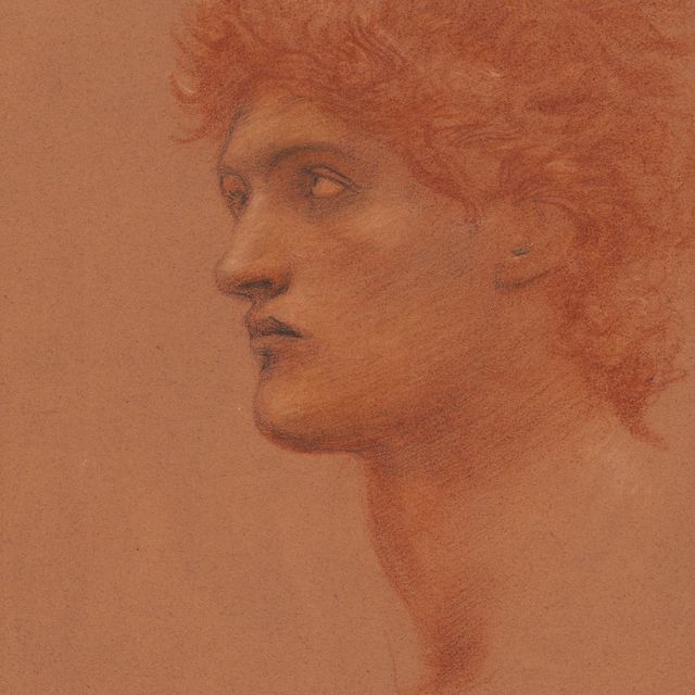 Edward Burne-Jones — Исследование мужской головы в профиль для Персея в фильме "Зов Персея"