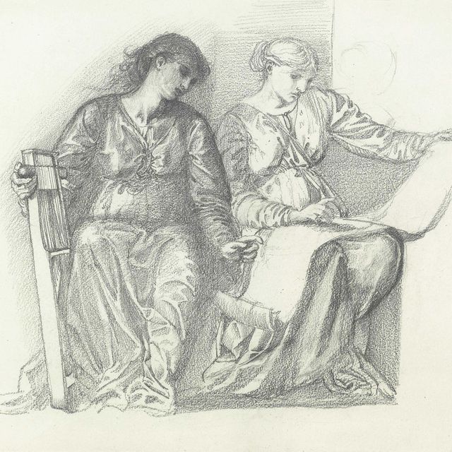 Edward Burne-Jones — Подготовка к "Музыке"