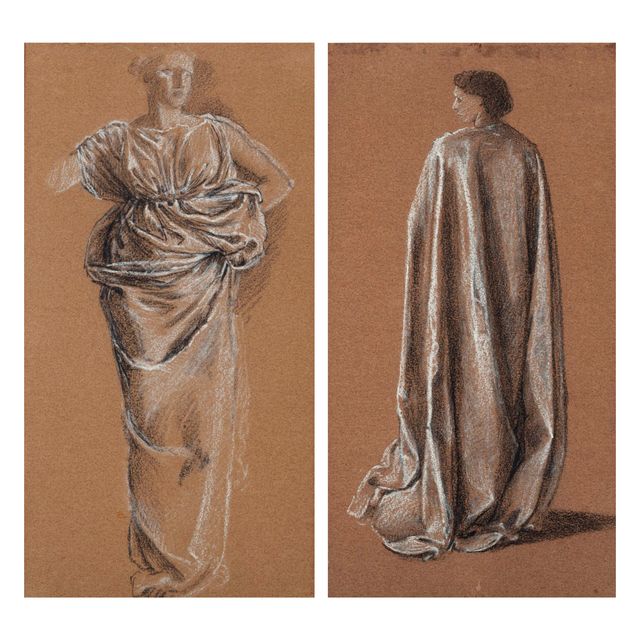 Edward Burne-Jones — Два этюда драпировки