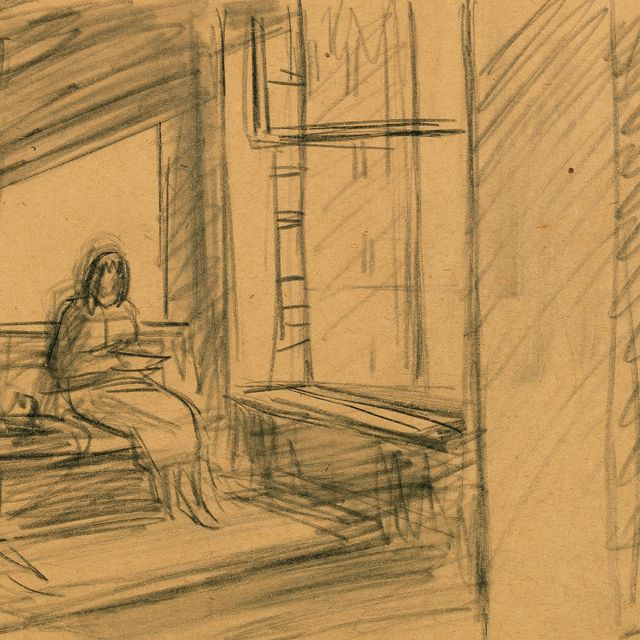 Edward Hopper — Интерьер (этюд для "Отеля у железной дороги")