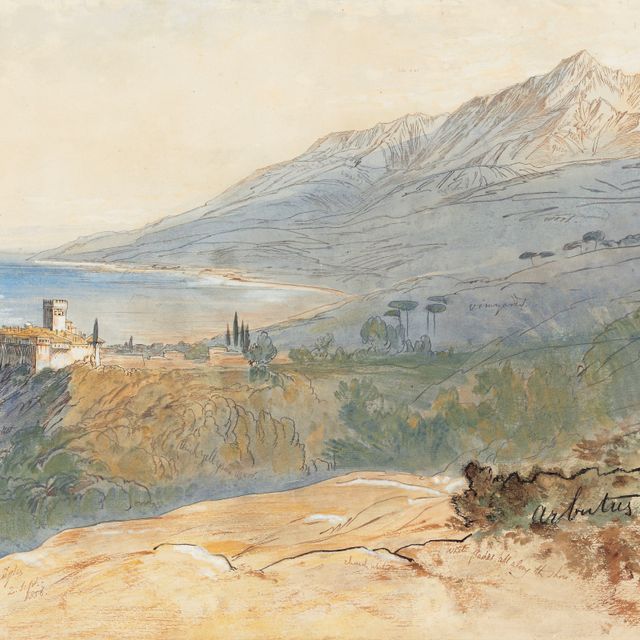Edward Lear — Монастырь Ставроникита, гора Афон