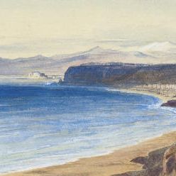 Edward Lear — Вид на Аренцано из Вольтри, недалеко от Генуи