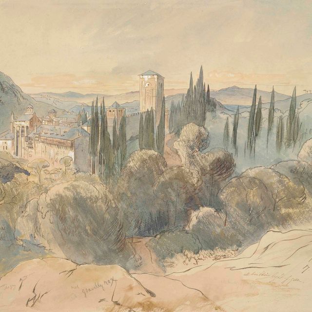 Edward Lear — Монастырь Чиландари, Гора Афон, Греция