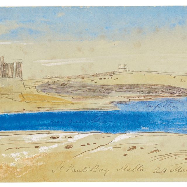 Edward Lear — Залив Святого Павла, Мальта