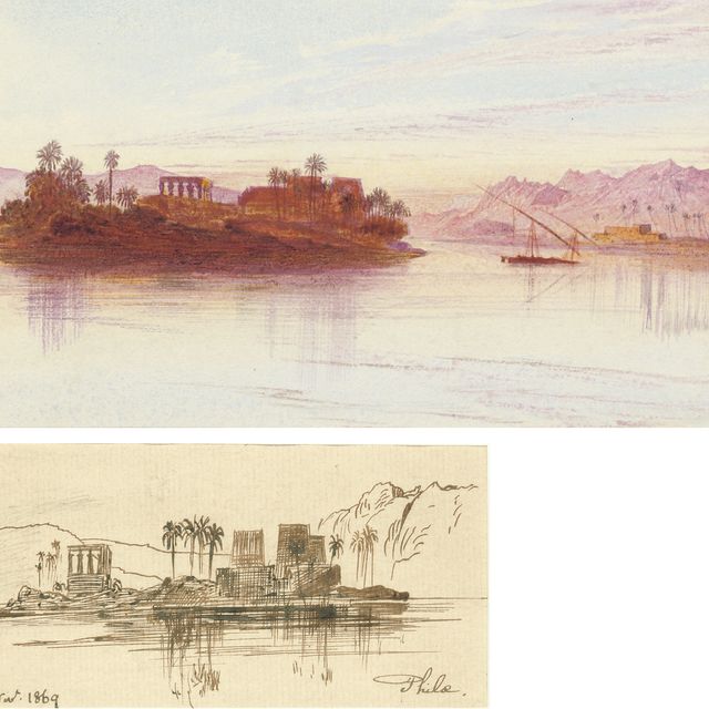 Edward Lear — Вид на Филы, Египет
