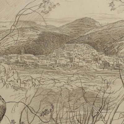 Edward Lear — Вид на Тагию, Лигурия, Италия
