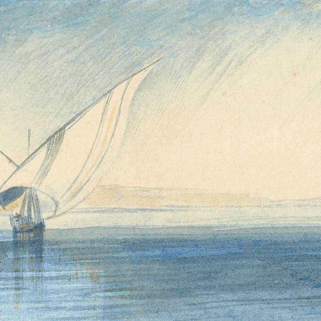Edward Lear — Фелюга на Ниле, недалеко от Гирдже, Египет