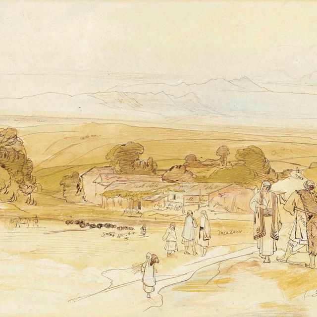 Edward Lear — Гора Парнес из Варнавы, Греция