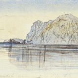 Edward Lear — Вид на Стромболи, Италия