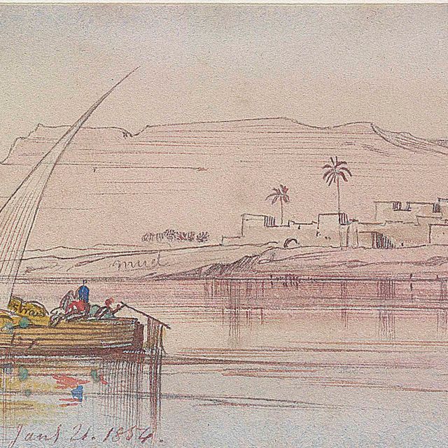 Edward Lear — Вид на Нил