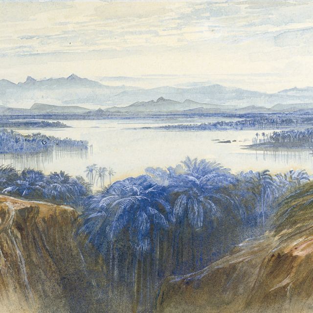Edward Lear — Вид на Махи, Индия