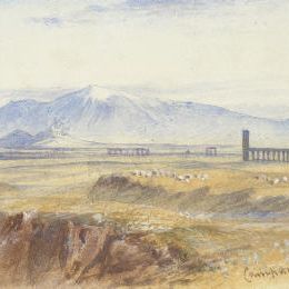 Edward Lear — Клавдиев акведук на Аппиевой дороге недалеко от Рима