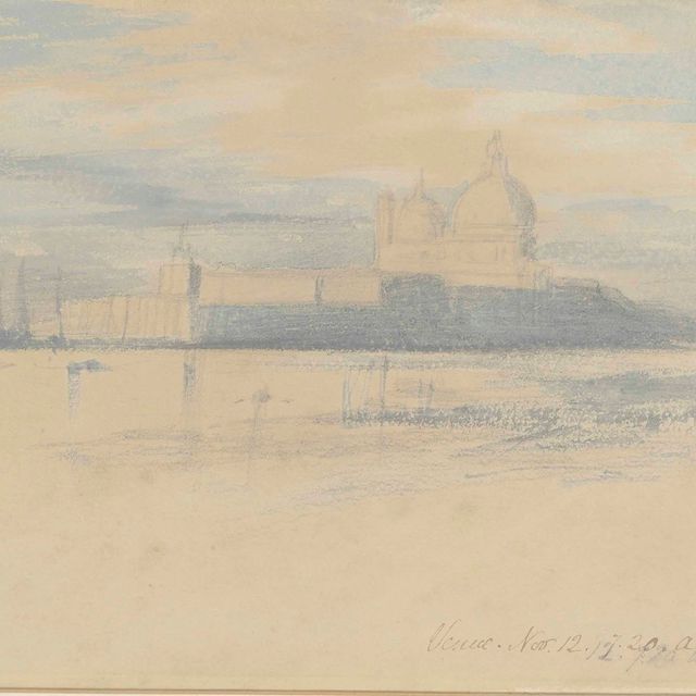 Edward Lear — Вход в Гранд-канал, Венеция