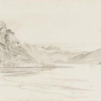 Edward Lear — Вид на озеро Валленштадт, Швейцария