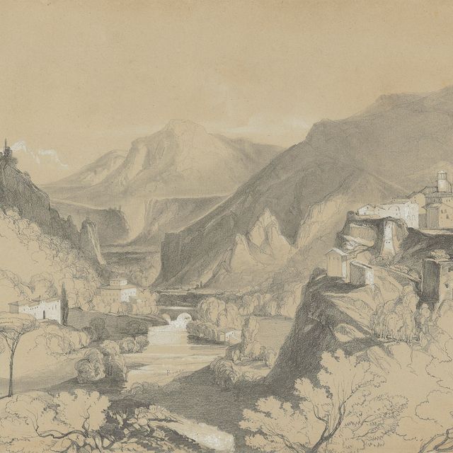 Edward Lear — Вид на долину реки Нера, недалеко от Рима