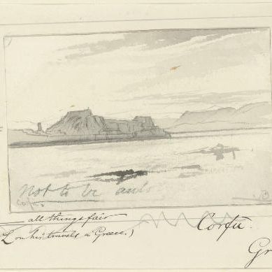 Edward Lear — Вид на цитадель, Корфу