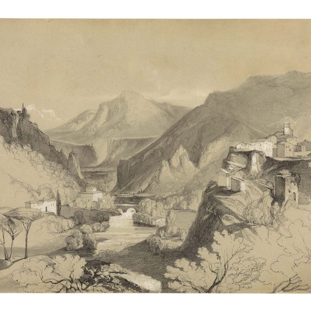 Edward Lear — Вид на долину реки Нера, недалеко от Рима