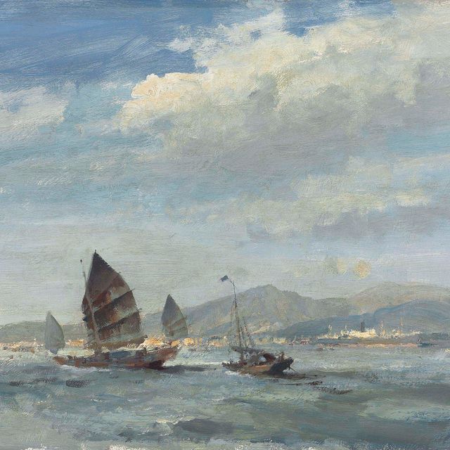 Edward Seago — Легкий ветерок в гавани Гонконга