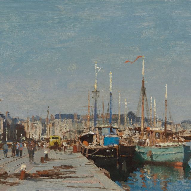 Edward Seago — Лодки в гавани Дьеппа