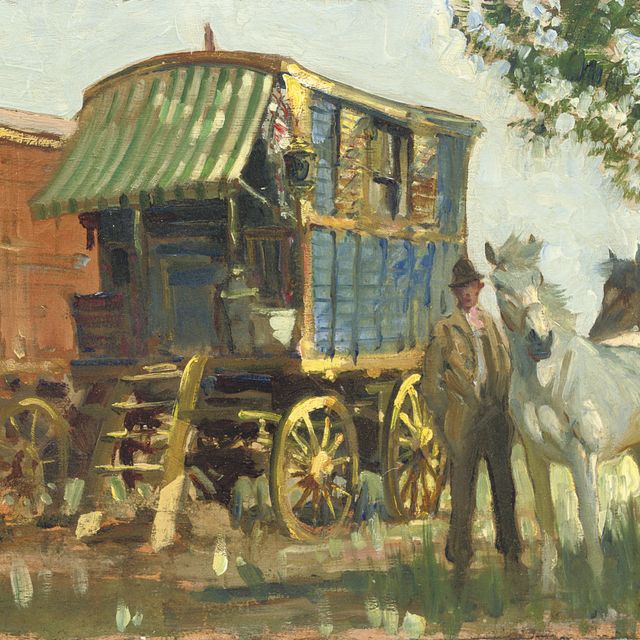 Edward Seago — Голубой фургон