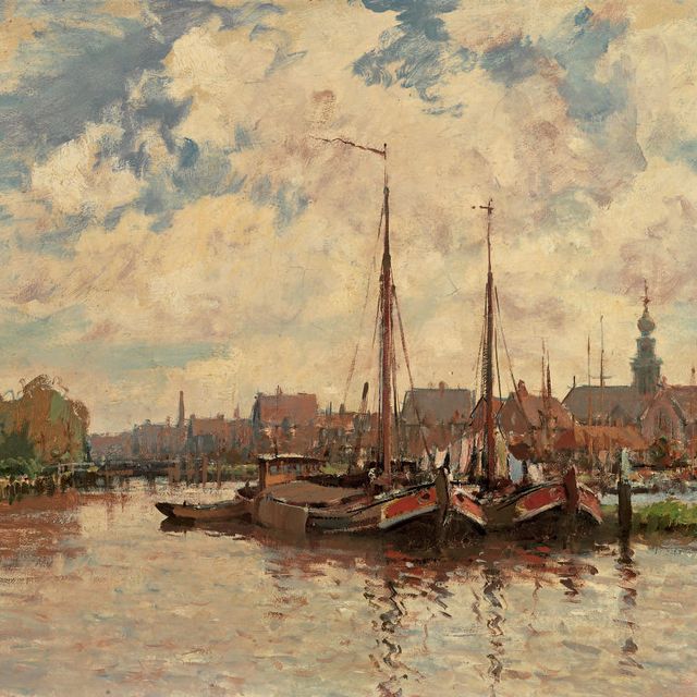 Edward Seago — Две баржи в Хорне, Голландия