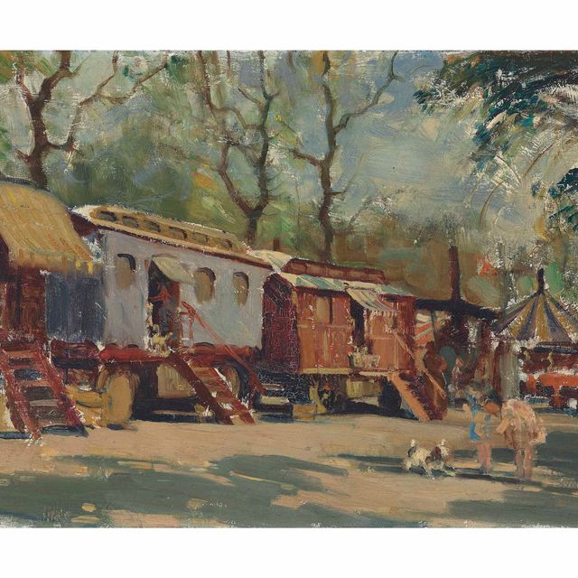 Edward Seago — Вардос, цыганские караваны