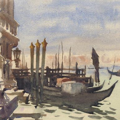 Edward Seago — Гондолы, Венеция