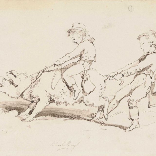 Edwin Henry Landseer — Школьники играют со свиньей