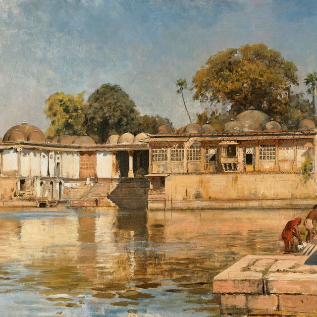 Edwin Lord Weeks — Гробница султанов и озеро в Сархедже, недалеко от Ахмадабада