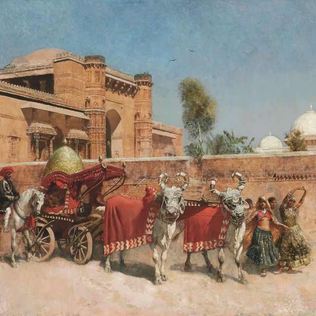 Edwin Lord Weeks — Свадебная процессия перед дворцом в Раджастане