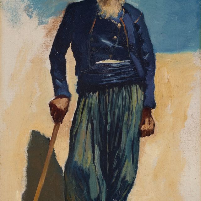 Edwin Lord Weeks — Этюд мужчины в кепке с кисточкой